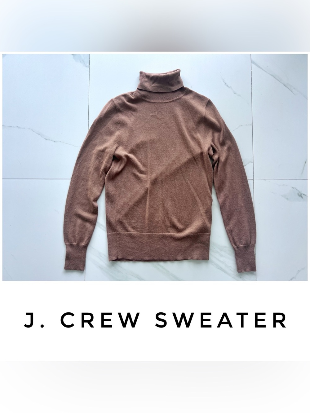 J. Crew sweater size Medium brown tan merino wool